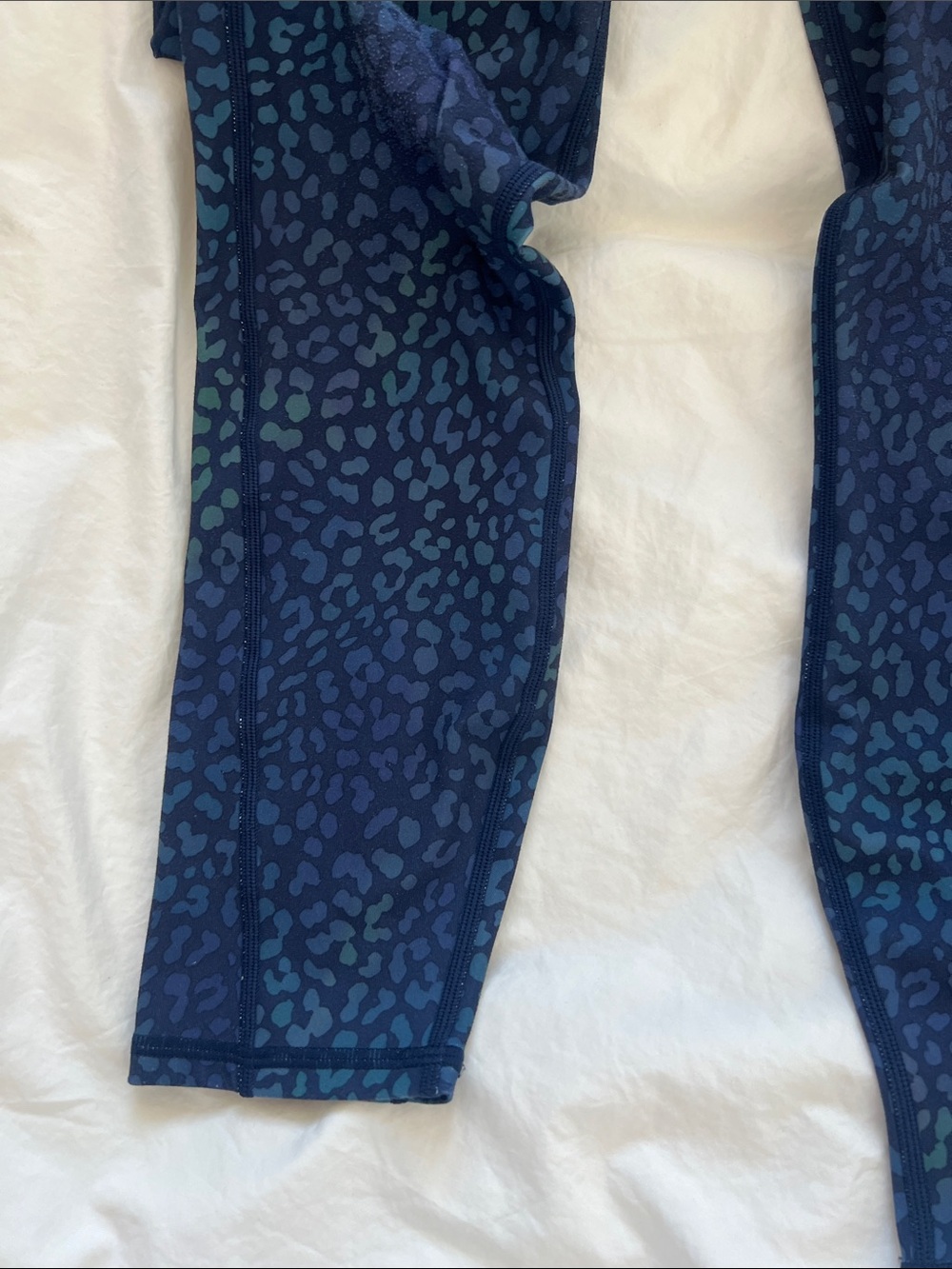 Fabletics Navy Blue Animal-Print Sports Bra & Legging Set - Picture 9 of 10